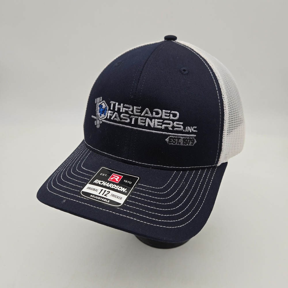Richardson Snapback Hat Baseball Cap Blue Black Threaded Fasteners Mobile AL